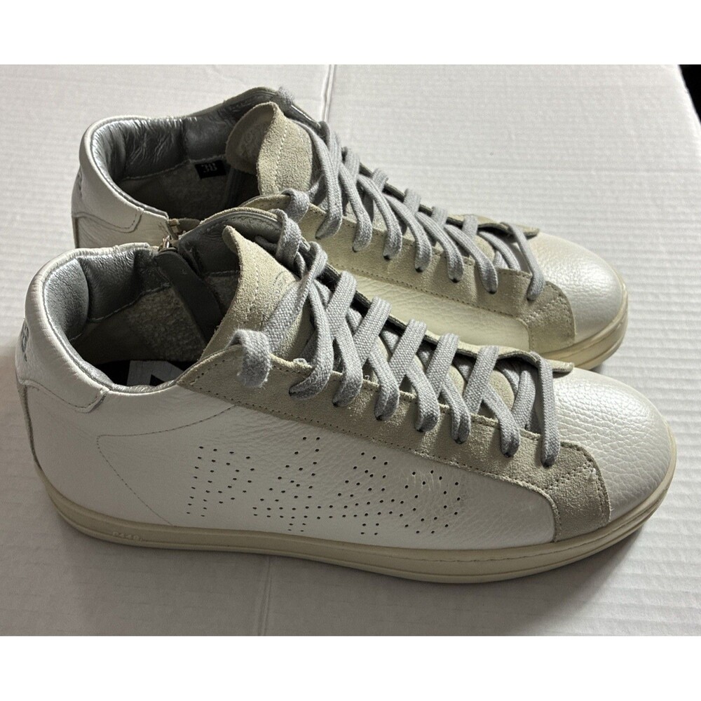 P448 Sneakers Athletic Shoes White Leather High Top Skaters Casual Streetwear 8